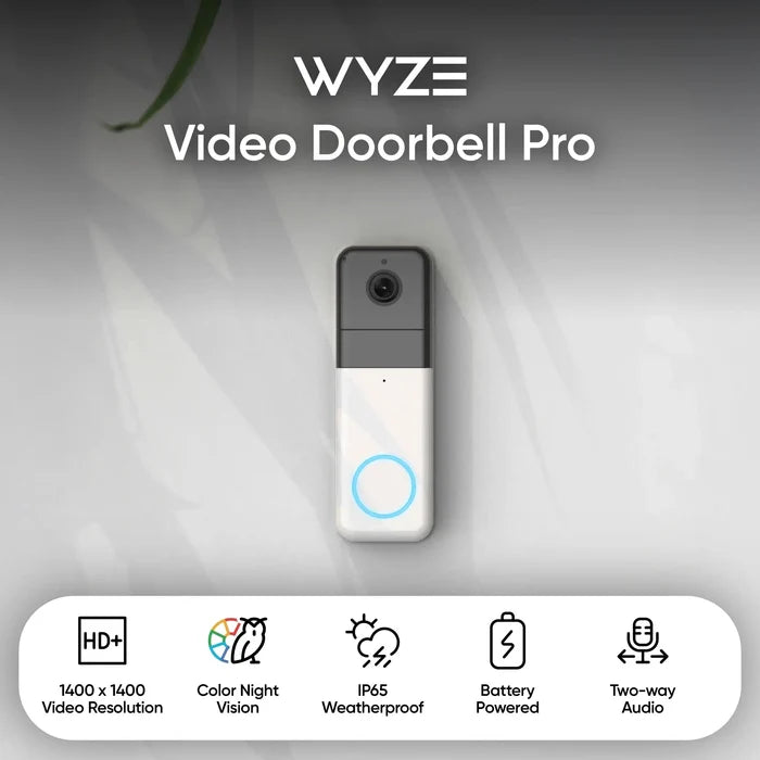 Wyze Video Doorbell Pro - A battery-powered HD smart doorbell with 30 second install.