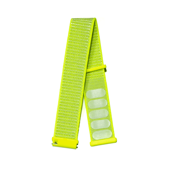 Yellow straps for a watch.
