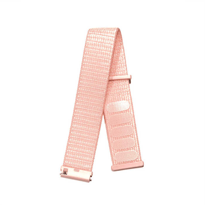 A pink silicone strap for the Wyze Watch.