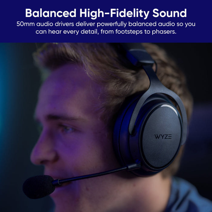 Wyze Wireless Gaming Headset - High-fidelity sound.
