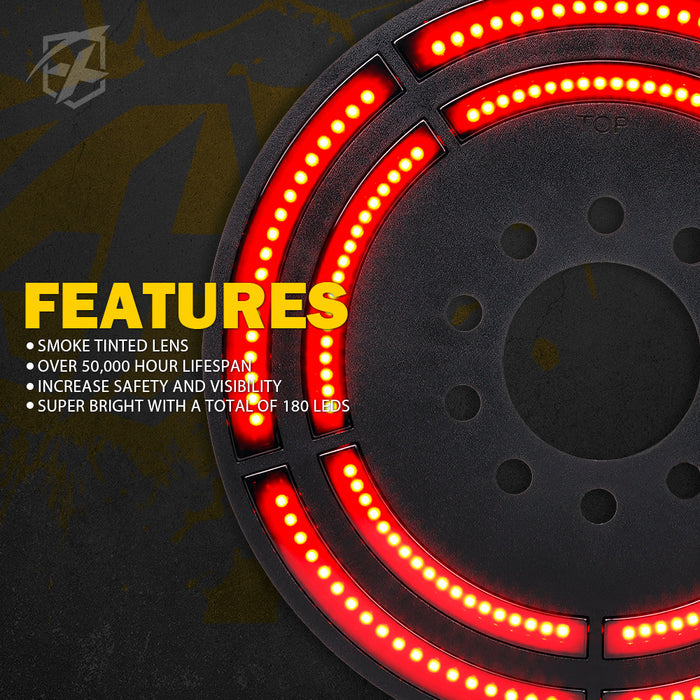 Xprite 14" Dual Spare Tire LED Brake Light | Cyclone Series