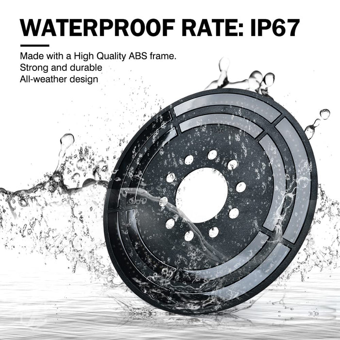 Xprite 14"  LED Spare Tire Third Brake Light Compatible with Jeep Wrangler JK JL |  | Typhoon Series