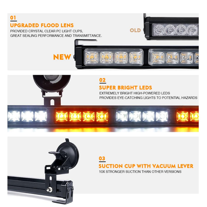 Xprite 26"  LED Traffic Advisor Strobe Light Bar | Controller 6 Series