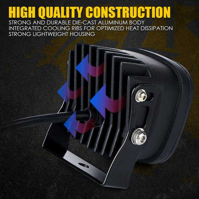 Xprite 4"  LED Light Pods – 50W Off Road Spot Lights Waterproof LED Pod Lights for Jeep Truck UTV ATV | X-Beam Series