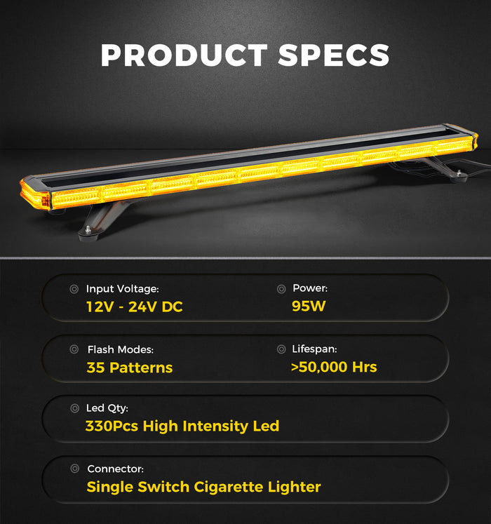Xprite 42 inch 330 LED Rooftop Emergency Strobe Light