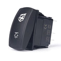 Xprite 5 Pin Laser Blue SPST Rocker On/Off Toggle Switch with Logo