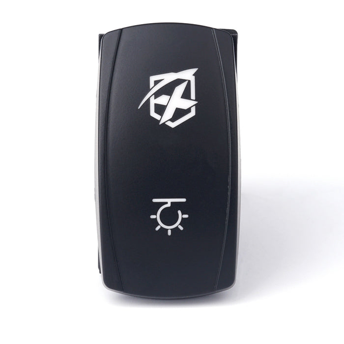 Xprite 5 Pin Laser Blue SPST Rocker On/Off Toggle Switch with Logo