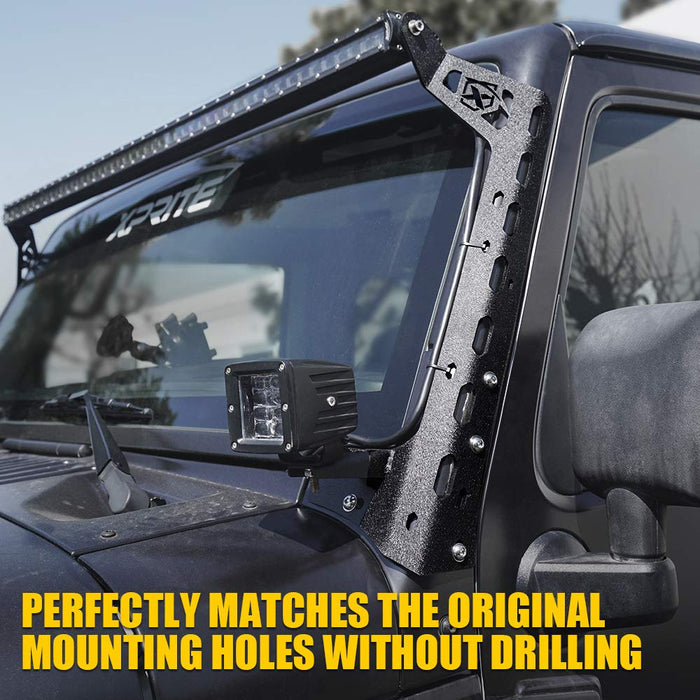 Xprite 50" Light Bar Mounting Brackets for Jeep Wrangler JK/JKU | Mamba Series