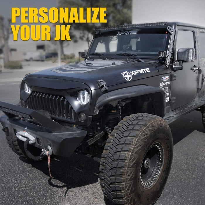 Xprite 50" Light Bar Mounting Brackets for Jeep Wrangler JK/JKU | Mamba Series