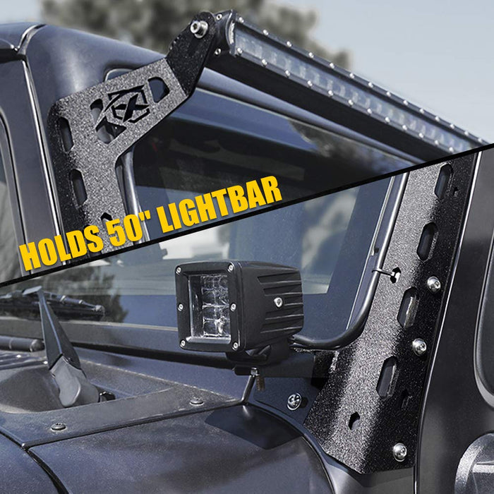 Xprite 50" Light Bar Mounting Brackets for Jeep Wrangler JK/JKU | Mamba Series