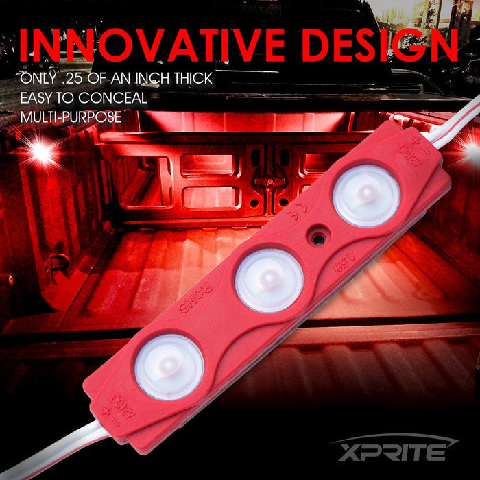 Xprite 8 LED Rock Light Pods Truck Bed Lighting Kit with Switch