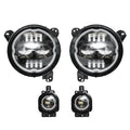 Xprite 9" RGB Halo LED Headlights For 2018+ Jeep Wrangler JL & 2020+ Gladiator JT,DOT SAE Certified