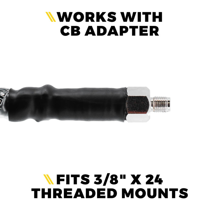 Xprite CB Radio Antenna with Spiral LED Whip Light – 4FT Off-Road Lighted Antenna