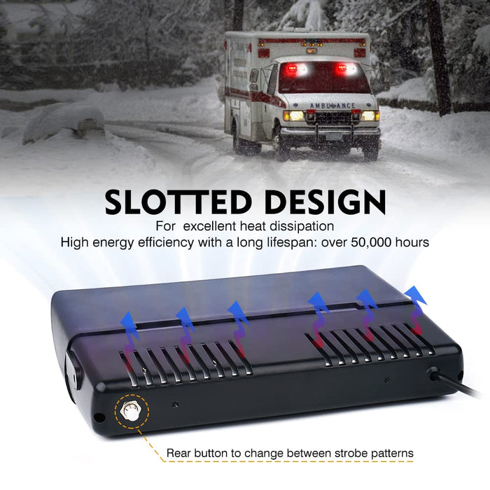 Xprite  Dual LED Windshield Strobe Lights Bar For Cars & Trucks | Unmarked Series