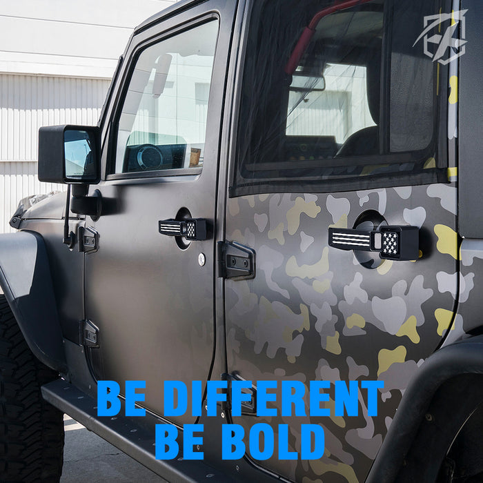 Xprite  Heavy Duty Aluminum Door Handle Set for Jeep Wrangler JK JKU 2007-2018 | Freedom Series