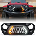Xprite Jeep Front Grille with Turn Signal for 2018+ Jeep Wrangler JL
