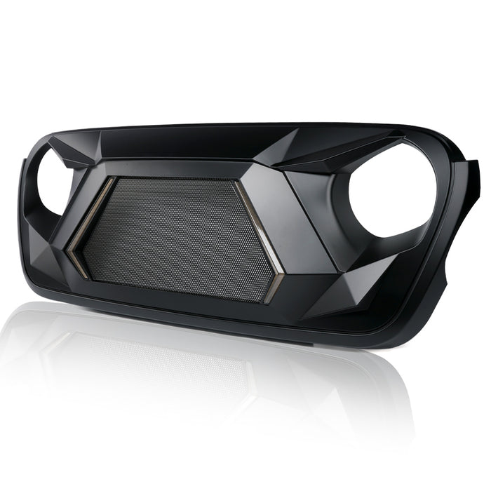Xprite Jeep Front Grille with Turn Signal for 2018+ Jeep Wrangler JL