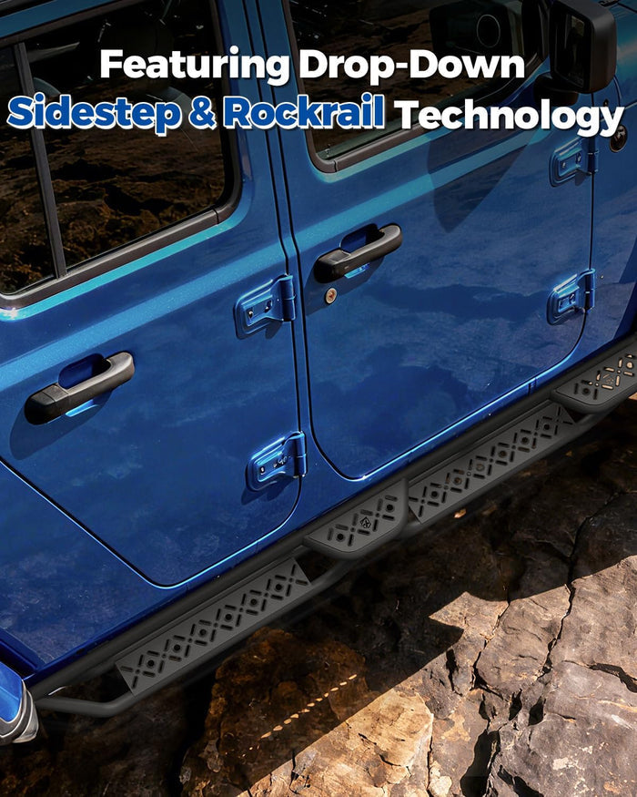 Xprite Jeep Running Boards Dual Steps for Gladiator JT 2020-2026