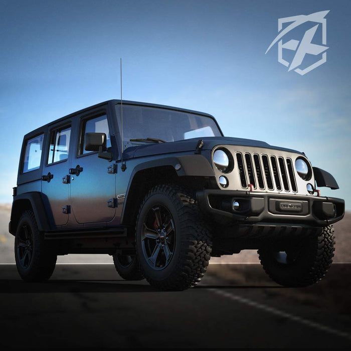 Xprite Jeep Wrangler JK Aluminum Door Handle – Rugged Black Exterior Handle Upgrade | Storm Series