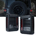 Xprite Jeep Wrangler JK LED Tail Lights, Rear Brake Turn Signal Reverse Lights for 2007-2018 JK JKU