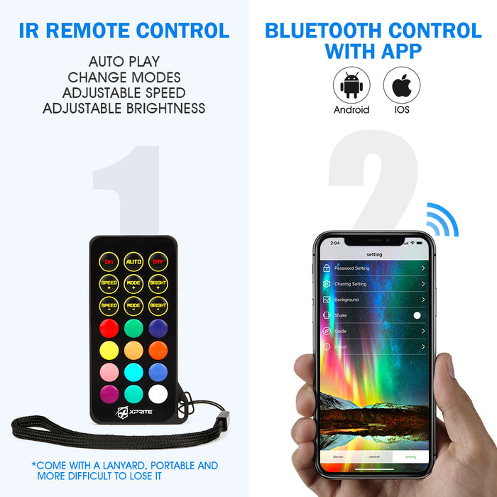 Xprite Jeep Wrangler JK RGB Spare Tire Brake Light – Bluetooth LED Third Brake Light |