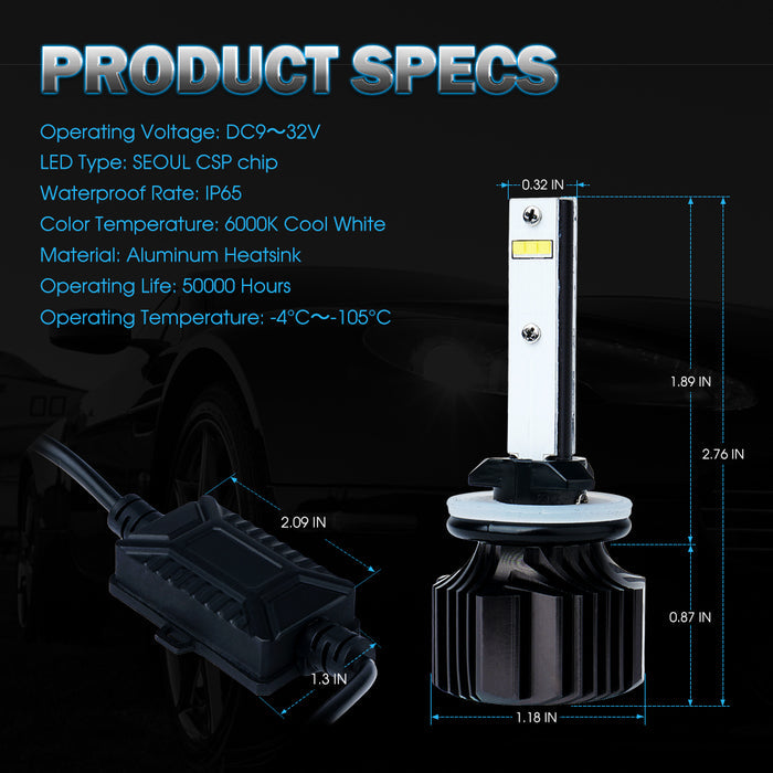 LED Headlight Conversion Kit Specs
