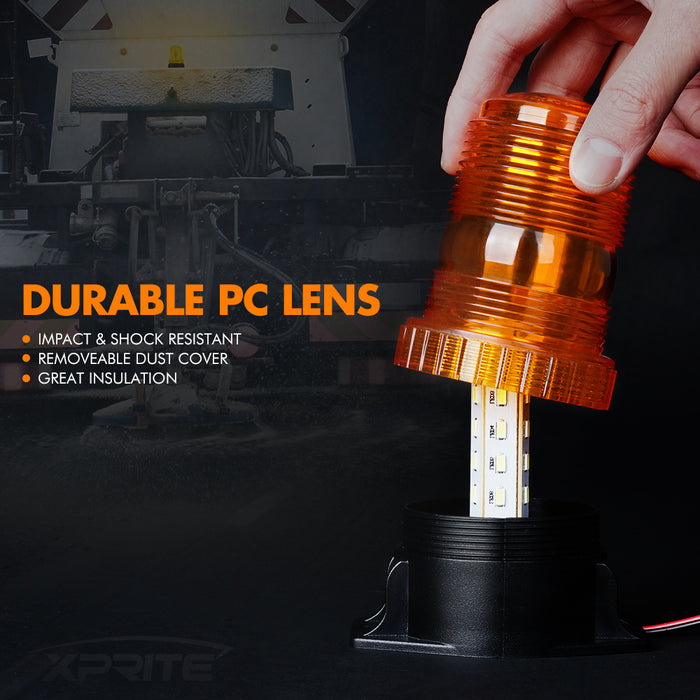Xprite LED Amber Forklift Beacon Strobe Light 360 Degree Warning Safety Light