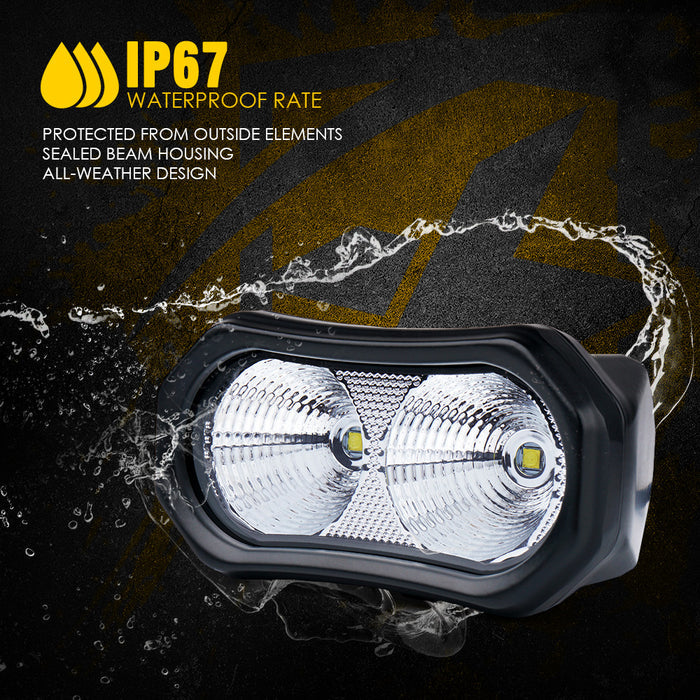 Xprite LED Light Pod  – 10W Waterproof Off Road Spot Flood Light for Jeep Truck UTV ATV