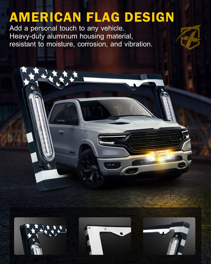 Xprite License Plate Strobe Lights – LED Emergency Warning Flash Lights