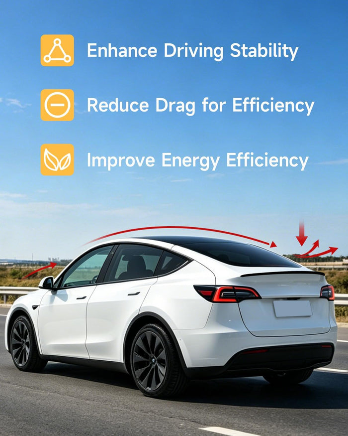 Xprite Matte Black ABS Rear Trunk Spoiler Compatible with Tesla Model Y 2020-2024