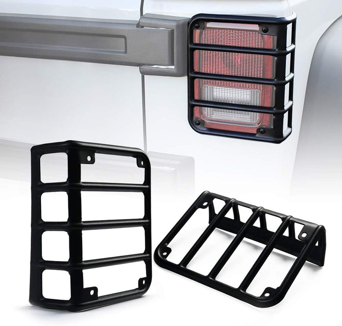 Xprite Matte Black Rear Tail Light Cover for 2007-2018 Jeep Wrangler JK JKU