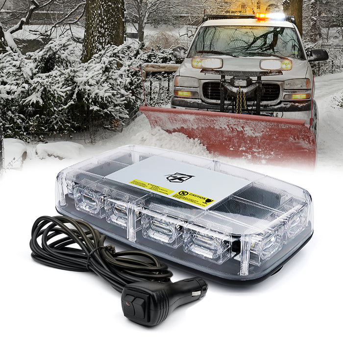 Xprite  Mini LED Rooftop Strobe Light Bar  with Magnetic Mount 72 LED Amber Warning Light  | Blaze Series