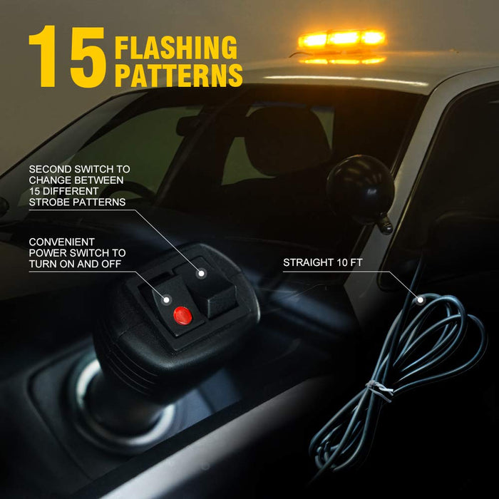 Xprite Mini LED Strobe Light Bar Tracker Series 60W Magnetic Emergency Light | Tracker Series