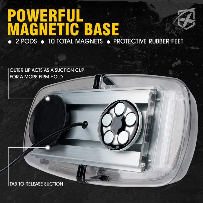 Xprite Mini LED Strobe Light Bar Tracker Series 60W Magnetic Emergency Light | Tracker Series
