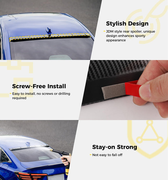 Xprite Rear Roof Spoiler Compatible with Honda Civic - AP-TOPWING-G1-CF
