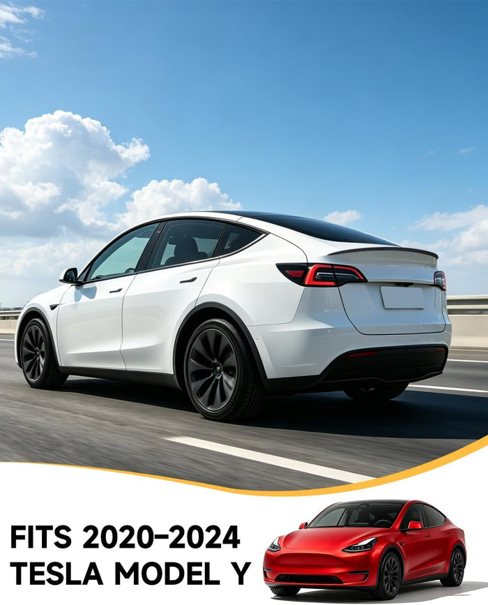 Xprite Rear Spoiler for Tesla Model Y 2020–2024 Matte Carbon Fiber Trunk Lip Wing