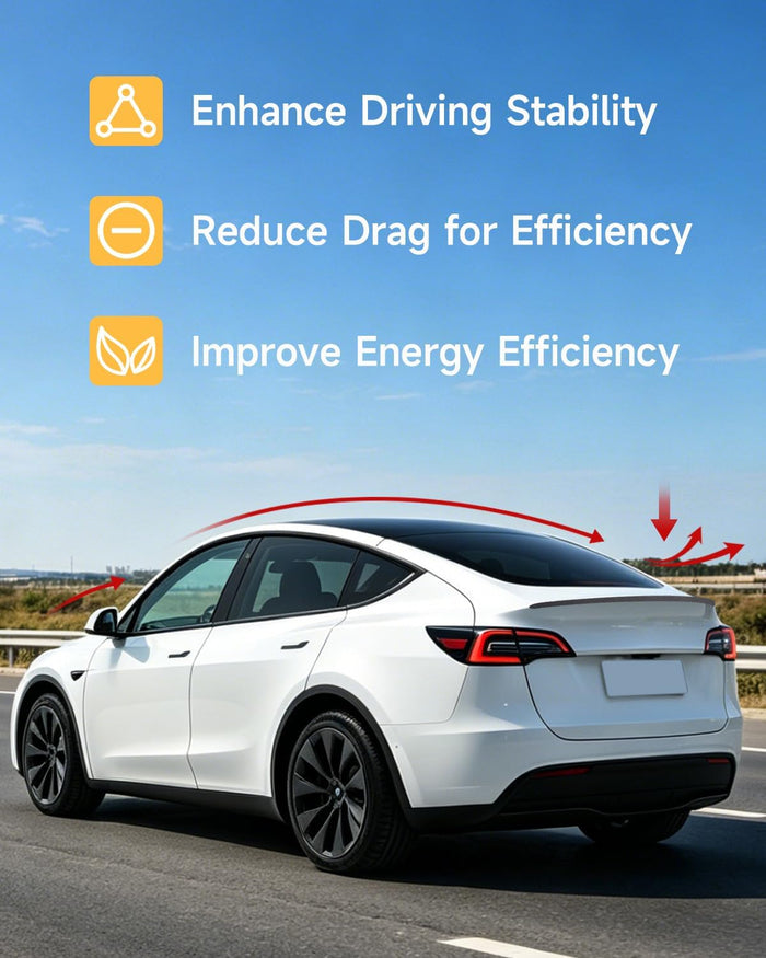 Xprite Rear Spoiler for Tesla Model Y 2020–2024 Matte Carbon Fiber Trunk Lip Wing