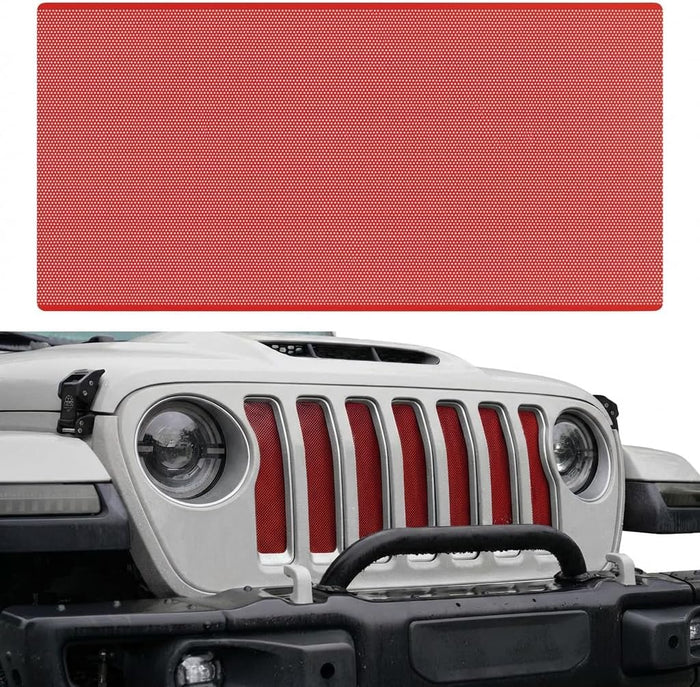 Xprite Red Grill Insert Compatible with Jeep Wrangler JL JT 2018-2026