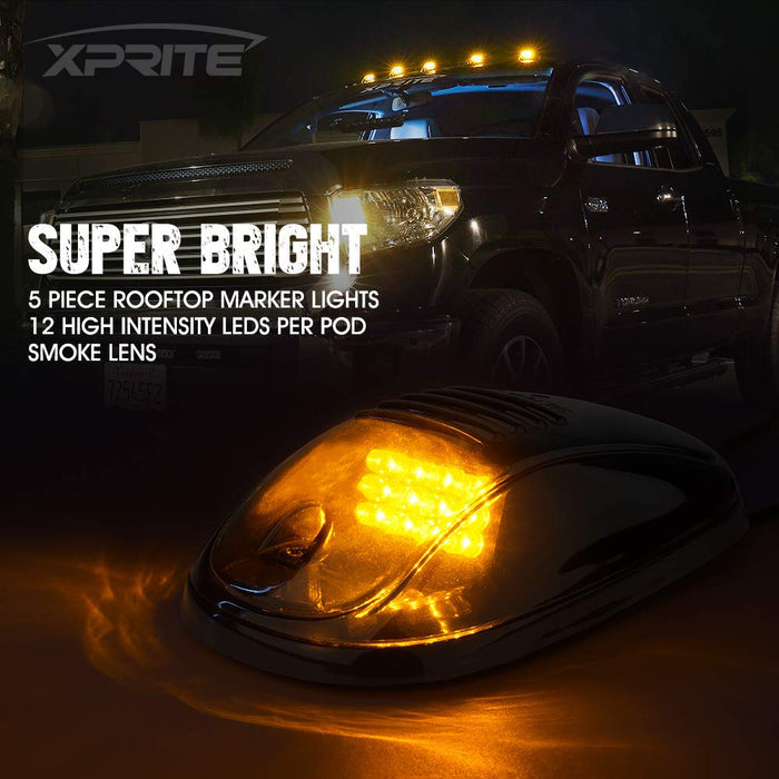 Xprite Roof Marker Lights for Truck, Jeep & Pickup – Amber Cab Clearance Lights | G3 Series