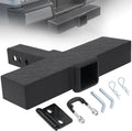 Xprite Universal Hitch Step for 2" Receiver, Dual-Interface Rear Bumper Guard For Trucks SUVs Jeeps Pickups Vans RV