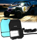 Xprite UTV Side Mirrors w/LED Spot Lights, Amber Signals & Puddle Lights