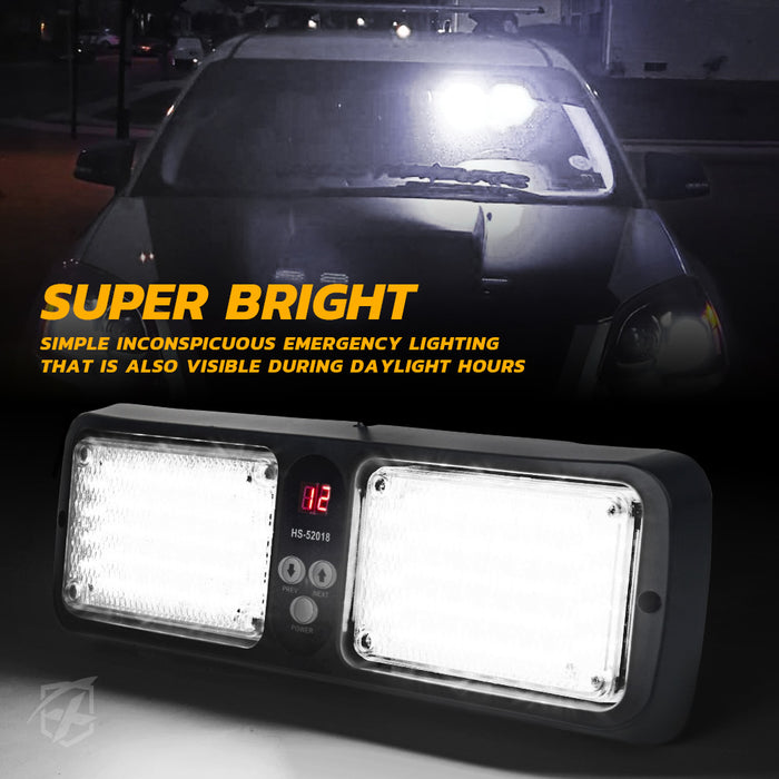 Xprite Visor Strobe Light Dual LED Windshield Emergency Warning Light Bar 12V | Trap Series