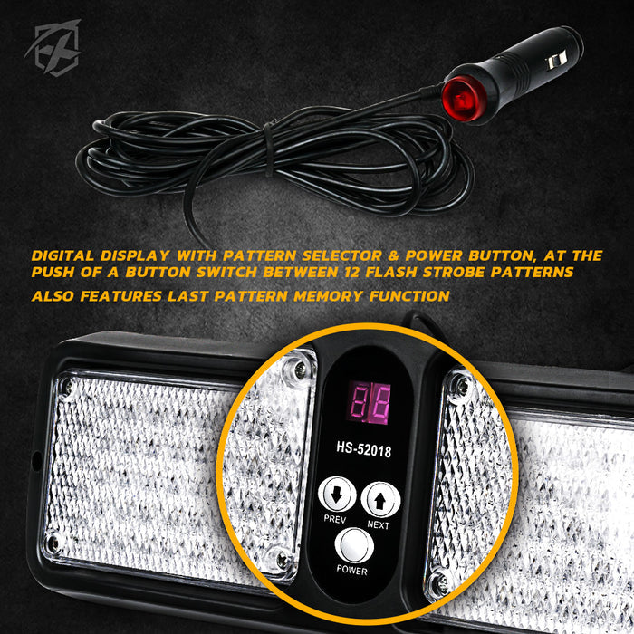 Xprite Visor Strobe Light Dual LED Windshield Emergency Warning Light Bar 12V | Trap Series