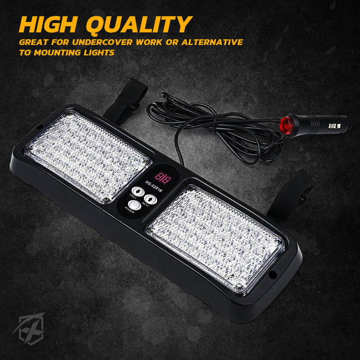 Xprite Visor Strobe Light Dual LED Windshield Emergency Warning Light Bar 12V | Trap Series