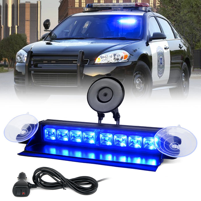 Xprite Windshield Strobe Light LED Suction Cup Dash Emergency Warning Light Bar  for Cars Trucks SUV